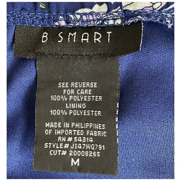 B. DARLIN Mini Dress with Belt Lilac Floral Print Cottagecore Faux Wrap JRS Sz M - Picture 4 of 8